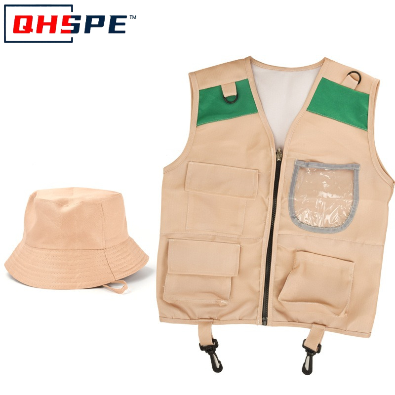 Outdoor Adventure Kit For Boys - Kids Explorer Vest and Hat Costume