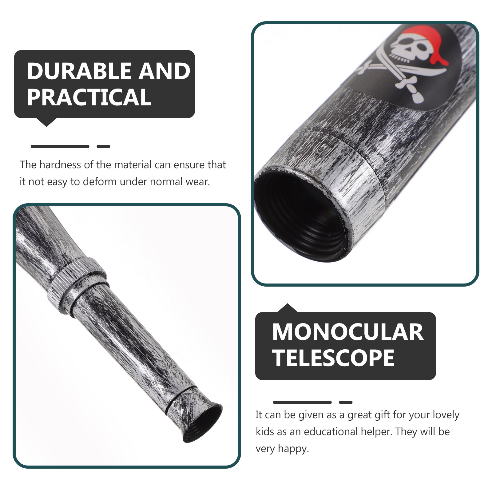 6Pcs Kids Pirate Monocular Tel - Outdoor Adventure Kids Party recension och pris