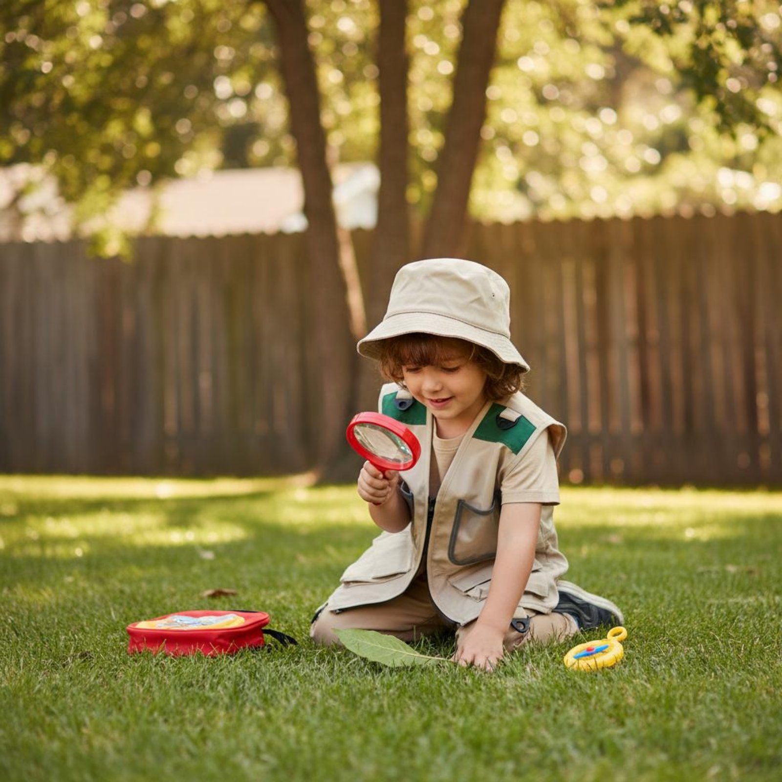 Kids Explorer Vest & Hat Set M - Outdoor Adventure Kids Party recension och pris