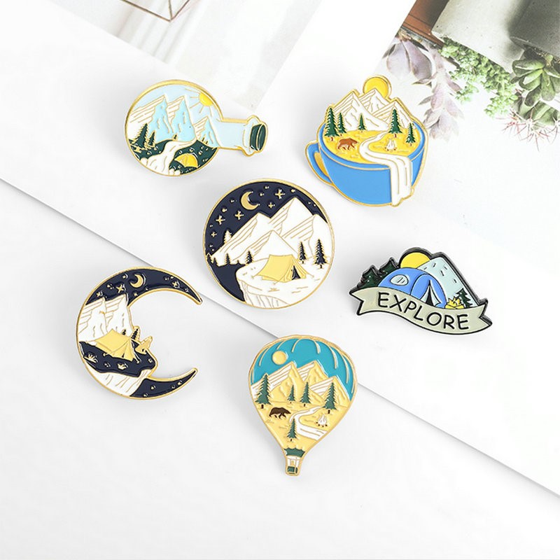 Camping Adventure Enamel Pins  - Outdoor Adventure With Kids recension och pris