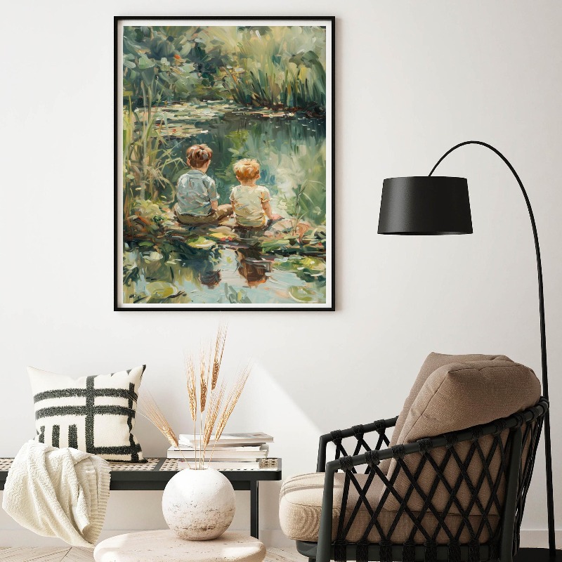 Vintage Boys Room Art Poster B - Outdoor Adventure With Kids recension och pris