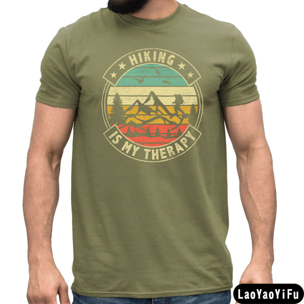 Hiking Is My Therapy Men T-Shi - Outdoor Adventure Therapy recension och pris