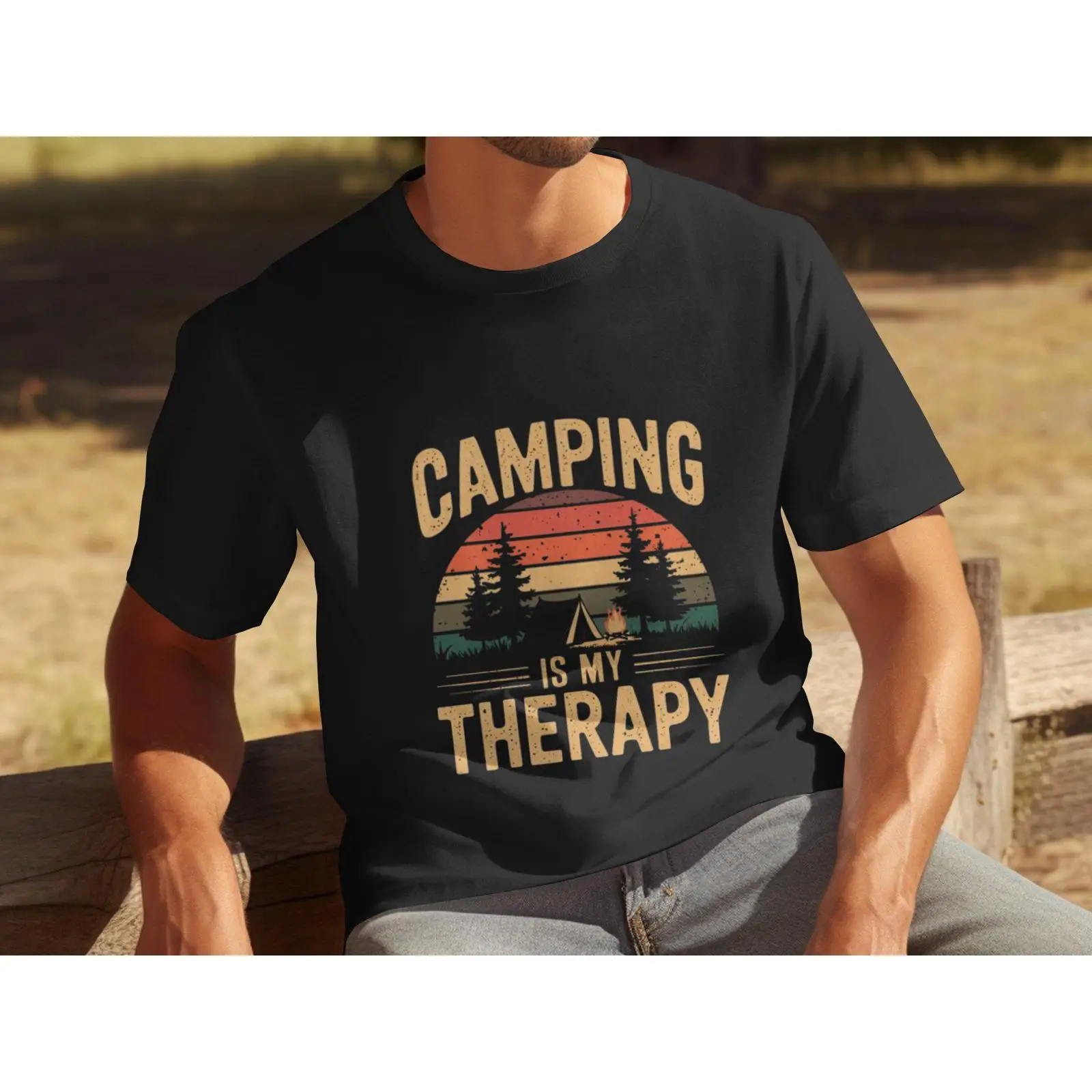 Men's Camping Is My Therapy Re - Outdoor Adventure Therapy recension och pris