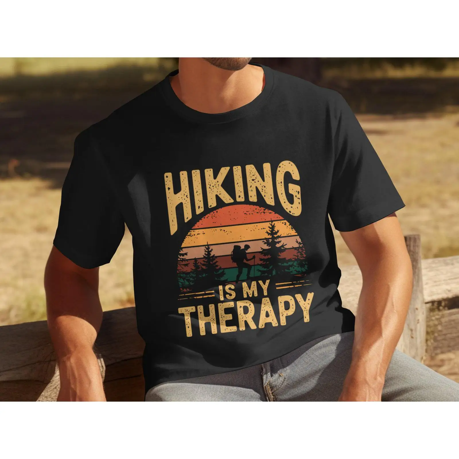 Men's Hiking Is My Therapy Vin - Outdoor Adventure Therapy recension och pris