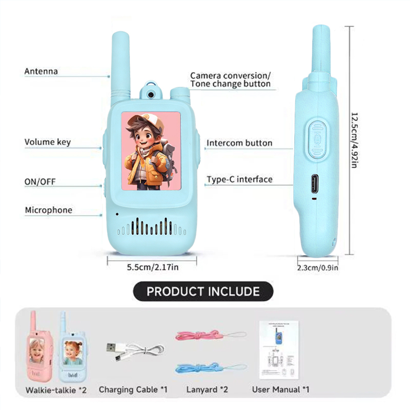 2pcs Kids Video Walkie Talkie  - Outdoor Adventure With Kids recension och pris